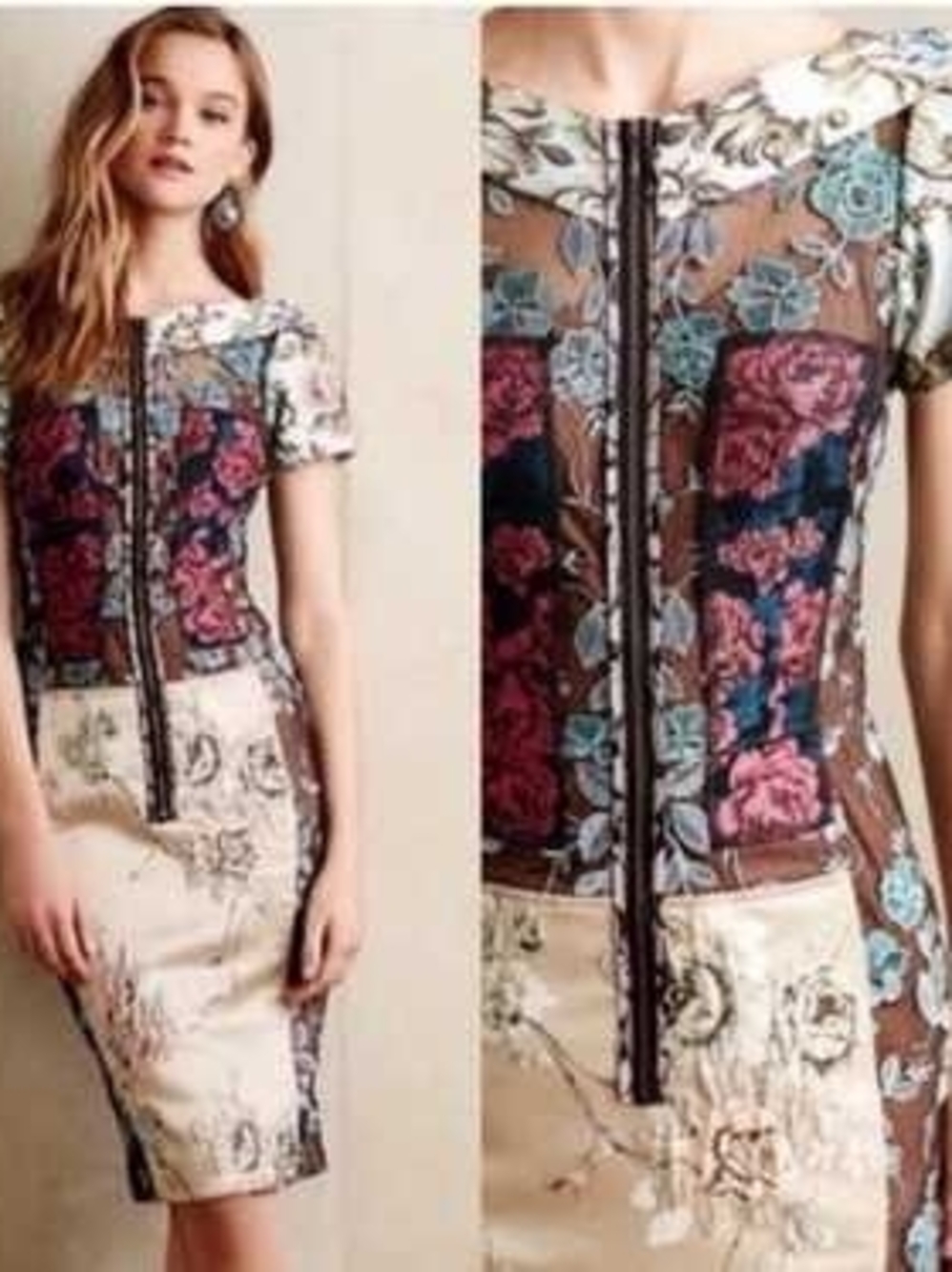 Byron Lars Floral Zip-Front Women’s Dress